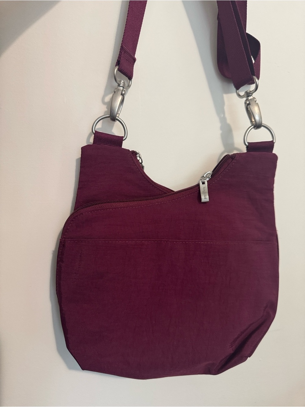 Baggallini Plum Crossbody Bag with Silver Hardware - Picture 2 of 5